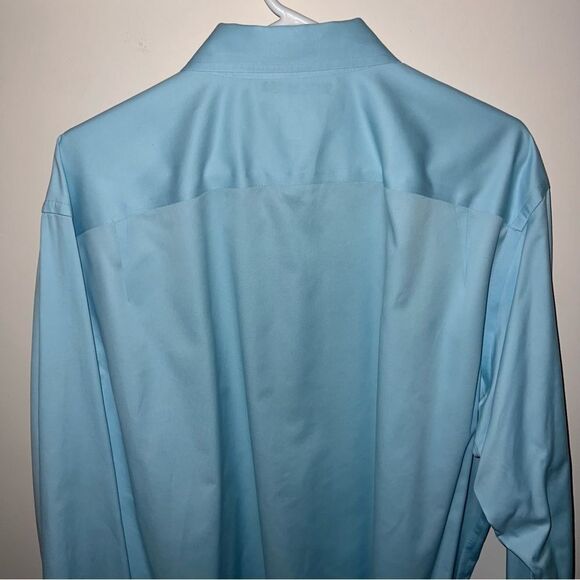 Banana Republic Classic Fit Non-Iron Turquoise Dress Shirt (Neck: 17-17.… - Picture 6 of 10
